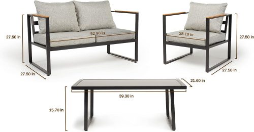 EAST OAK Courtyard Patio Furniture Set Review