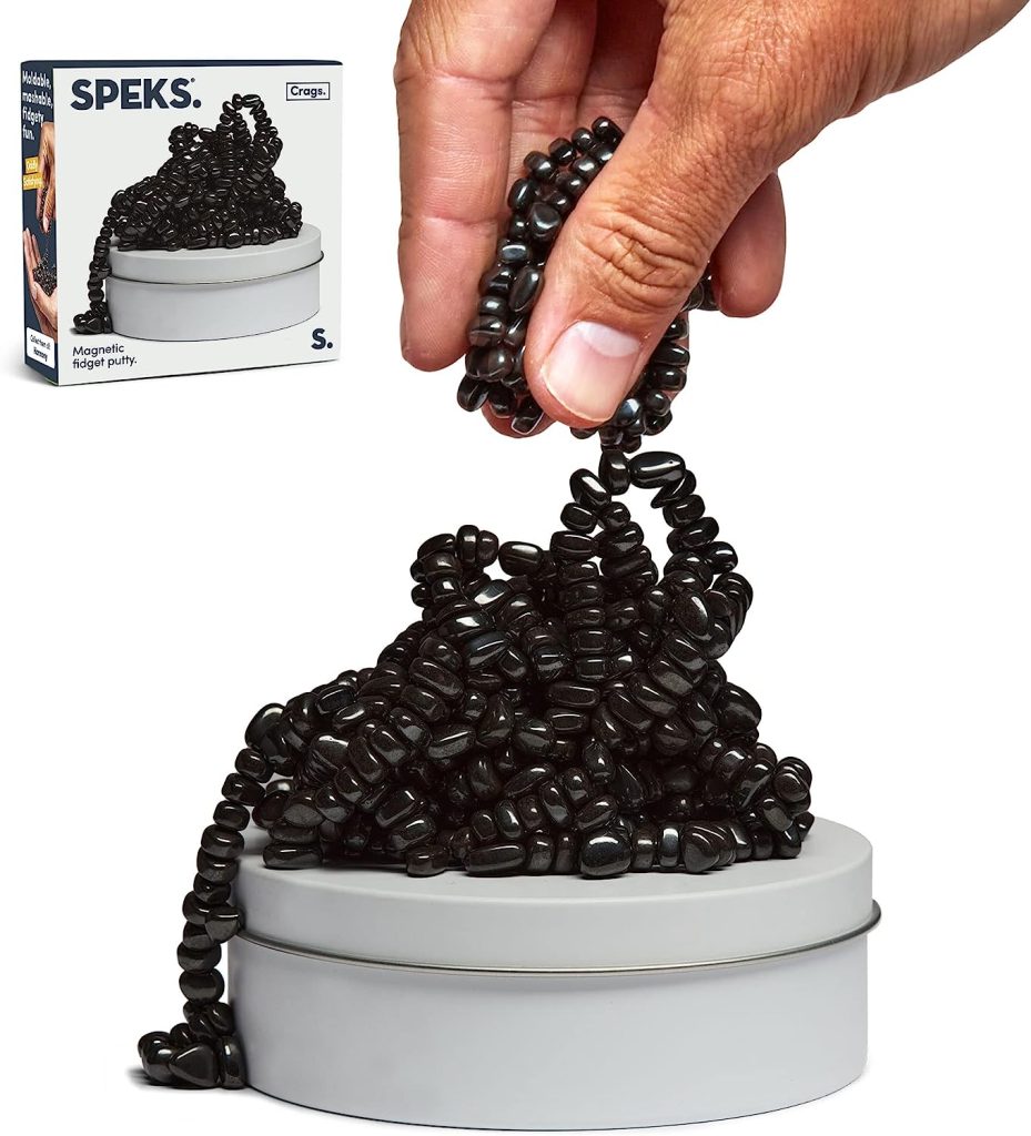 Speks Crags Ferrite Putty, Over 500 Ferrite Stones in a Matte Metal Tin, Seriously Satisfying Fidget Toys for Adults and Desk Toys for Office : Toys Games