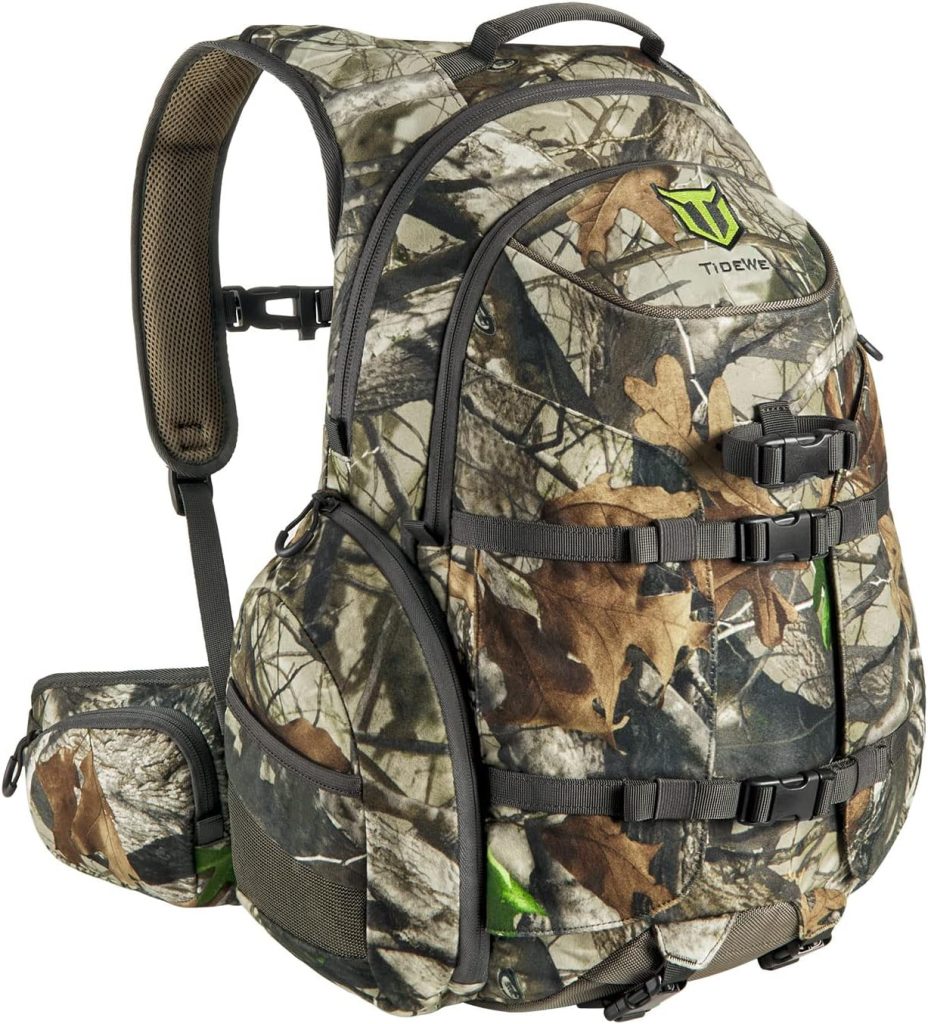 TIDEWE Hunting Backpack, Waterproof Camo Hunting Pack with Rain Cover, Durable Large Capacity Hunting Day Pack for Rifle Bow Gun (Next Camo G2)