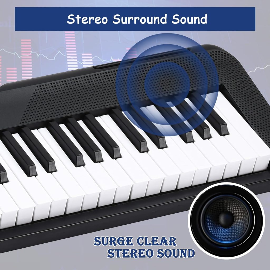 88 Key Digital Piano, Portable Electronic Keyboard Piano with Music Stand, Power Supply, Sustain Pedal, Bluetooth, MIDI, for Beginner Professional at Home, Stage